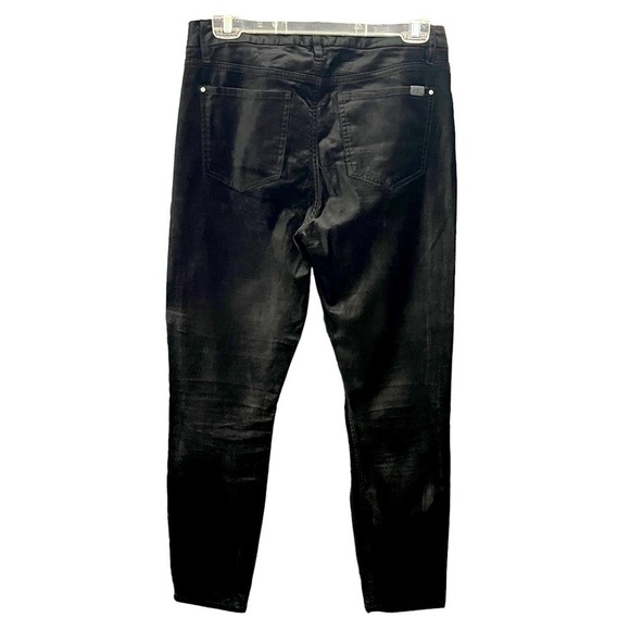 JEN 7 by 7 FOR ALL MANKIND Velvet Ankle Skinny Pants Black Size 6 - Picture 4 of 10